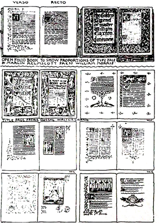 Les Œuvres de Geoffrey Chaucer par William Morris, édition Kelmscott Press avec un design gothique complexe et de la calligraphie, cours histoire du graphisme par Nathan Rabeau!